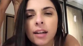 Passionate fuck from behind with a chubby brunette wife that loves doggystyle