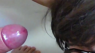 A Hotwife Washes and Sucks Cocks in the Bathroom. Double Blowjob. Ep 30851