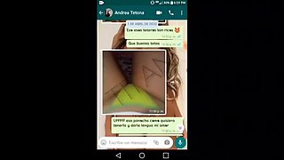 Angela's Hot Video Call - Busty Latina Tease Shows Huge Tits & Cums Fast!