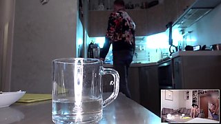 Cuckold Wife Blowjob While Husband Watches Silently Amateur