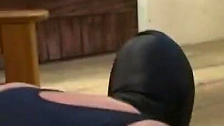 Humiliating dick sucking in masked