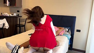 Horny stepsister comes home from school to fuck her stepbrother