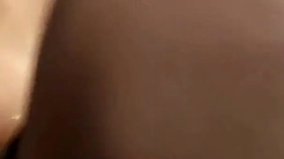 Sexy blonde lubricates her ass before getting a strap-on inserted