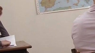 Amateur french redhead student hard banged and sodomized by the teacher and a classmate