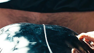 First He Fucks Me with a Dildo, Then He Penetrates Me with His Cock and Cums Profusely on My Suit