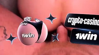 She's a crazy slut. I blew my load all over her face