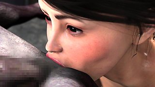 Hot 3D redhead licking a pussy while getting fucked