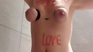 Orgasm in the Bath with Electric Toys