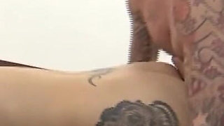 Tattooed pornstar Ava Austen banged and sprayed by Luke Hotrod