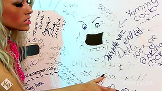 Pornstar Babe Michelle Moist In Hot Gloryhole Cock Sucking Cum Eating Action