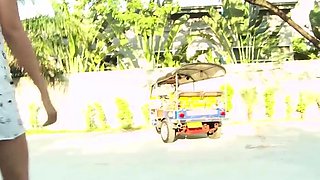 Cute Thai MILF picked up by Farang guys