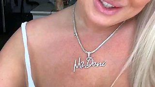 Amateur blond girl with big boobs getting fucked