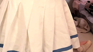 A Blonde Is Double Fucked with a Dildo and a Fucking Machine