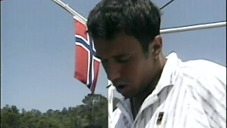 Anal fuck orgy with sexy vintage MILFS outdoor, on the yacht