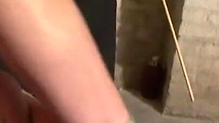 Humiliated bound woman in the basement