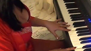 Piano Lesson Seduction Red Lingerie, Deep Pleasure & Messy Mouth Finish