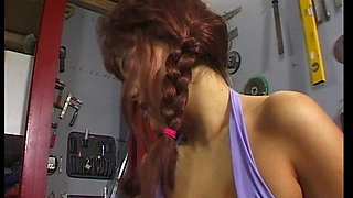 This German Cutie Got Her Anal Hole Fucked at the Car Mechanic