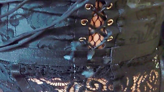 Naughty Stepsister Gets a Huge Cumshot on Her Back as a Christmas Gift