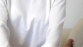 Masseuse Dominates Her Client in POV, Massage, Blowjob and Immediately After Jumps on Top of His Cock