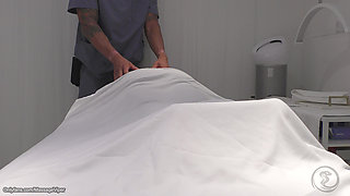 Real Massage Therapist Gets Sucked and Fucked by Fit Blonde Client