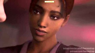 3D Hentai Lesbian Sex: Ashley and Sheva Big Tits Encounter - Resident Evil Animation