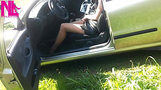 Cute Revving in Vintage Bordeaux Buckled Pumps