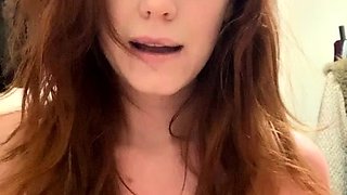 Emo teen Becka solo webcam masturbation