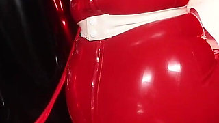 Rubber Nurse Facesitting Bound Patient