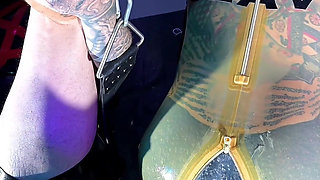 Double Slut Pegging and Fisting Ft Goth Leather Mistress Lunatika Latex Slave Maz Morbid