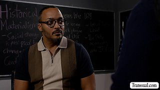 Giving my teacher blowjob to pass my grade