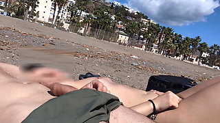 Dick Flashing Next to a Topless Girl She Looks