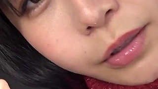 Tomoka Akari Drools and Spits on a Mannequin, with Close-ups of Her Huge Tongue