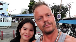 Thai teen picked up for threesome sex