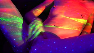 Party visuals as Autumn Orchid plays fingers fists orgasms