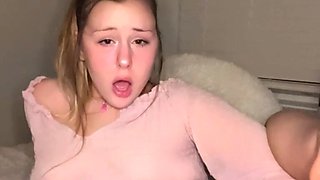 Cute Blonde Masturbates on Webcam with Toy