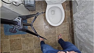 Nerdy Faery Standing Jeans Piss One Handed Pov Blooper