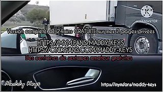 She Really Offers Free Blowjobs To Truckers On The Highway - Real French Amateur