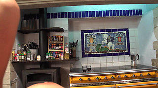 Housewife Carla Seduction in the Kitchen