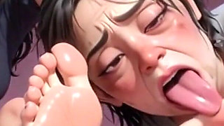 BBW Humiliation Foot Slave - Ugly Fat Girl Licking Pretty Feet
