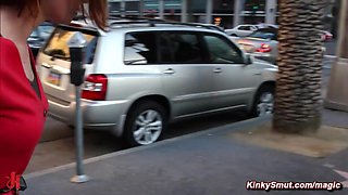 Humiliating public display of babe