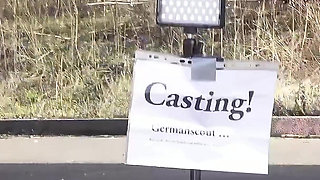 German Scout - No Condom Anal Sex at Pick up Casting for Black Girl Vicky Menage