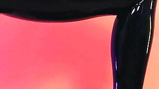 Femdom POV Latex Rubber Mistress Video, on French, Hot Blonde Dominatrix