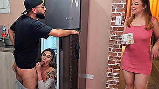 Anailove Sneaks Into the Kitchen to Claim a Massive Erection Raw
