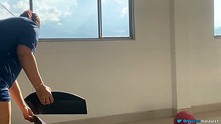 Big Ass Latina Fit Got a Huge Load After Working Out!