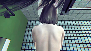 Sex in the office bathroom with best friend's stepmom