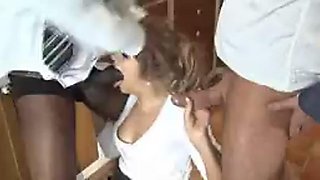 Alysha Laine Maid DP: Blowjob, Doggy  Anal Porn