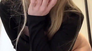 Selfie Pee and Cum in the Fitting Room