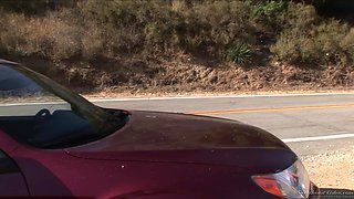 Melissa Monet's Blonde Lesbian Hitchhiker Passion Turns Wild
