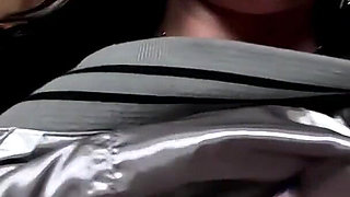 Smoking Fetish, Bomber Jacket Destruction and Dirty Masturbation in a Glossy Nylon Jumpsuit