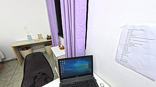 Abdominal medical examination by a general practitioner.